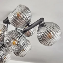hofstein Koyoto Plafonnier, Boule lumineuse Clair, Fumé, 10 lumières