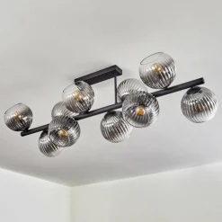 hofstein Koyoto Plafonnier, Boule lumineuse Clair, Fumé, 10 lumières