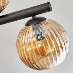 hofstein Koyoto Plafonnier, Boule lumineuse Ambre, 10 lumières