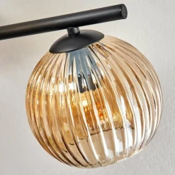 hofstein Koyoto Plafonnier, Boule lumineuse Ambre, 4 lumières