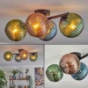 Lampes À Boules-hofstein Koyoto Plafonnier, Boule lumineuse Bleu, Vert, Cuivré, 4 lumières