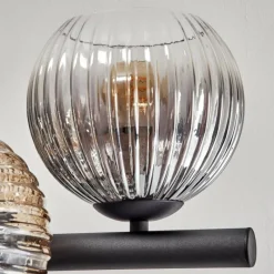 hofstein Koyoto Plafonnier, Boule lumineuse Ambre, Clair, Fumé, 8 lumières