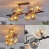 hofstein Koyoto Plafonnier, Boule lumineuse Ambre, Clair, Fumé, 8 lumières