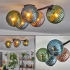 hofstein Koyoto Plafonnier, Boule lumineuse Bleu, Vert, Cuivré, 5 lumières