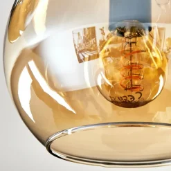 hofstein Koyoto Plafonnier, Boule lumineuse Ambre, 3 lumières