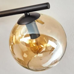 hofstein Koyoto Plafonnier, Boule lumineuse Ambre, 4 lumières