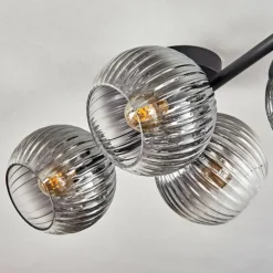 hofstein Koyoto Plafonnier, Boule lumineuse Clair, Fumé, 4 lumières