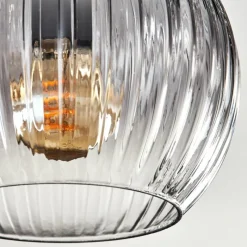 hofstein Koyoto Plafonnier, Boule lumineuse Clair, Fumé, 3 lumières