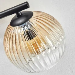 hofstein Koyoto Plafonnier, Boule lumineuse Ambre, Clair, Fumé, 3 lumières