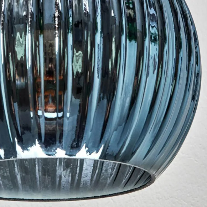 Lampes À Boules-hofstein Koyoto Plafonnier, Boule lumineuse Bleu, Vert, Cuivré, 3 lumières