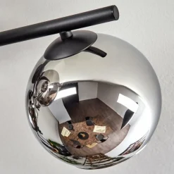 hofstein Koyoto Plafonnier, Boule lumineuse Chrome, Fumé, 4 lumières