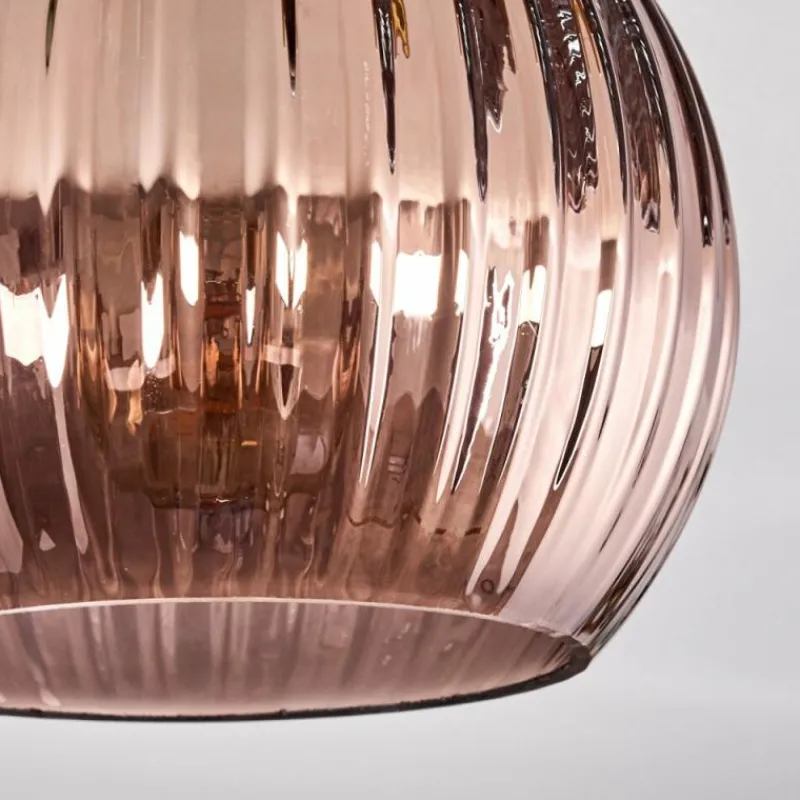 Lampes Dorées-hofstein Koyoto Plafonnier, Boule lumineuse 30 cm Or, Noir, 3 lumières