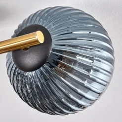 Lampes Dorées-hofstein Koyoto Plafonnier, Boule lumineuse 30 cm Or, Noir, 3 lumières