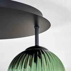Lampes À Boules-hofstein Koyoto Plafonnier, Boule lumineuse 45 cm Bleu, Vert, Cuivré, 5 lumières