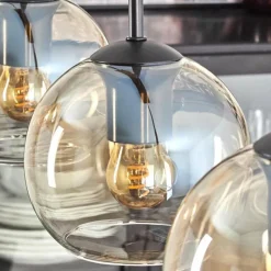 hofstein Koyoto Suspension Ambre, Clair, 4 lumières