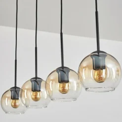 hofstein Koyoto Suspension Ambre, Clair, 4 lumières