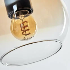 hofstein Koyoto Suspension Ambre, Clair, 4 lumières