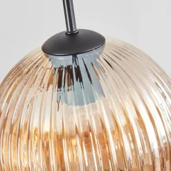 hofstein Koyoto Suspension, Boule lumineuse 35 cm Ambre, 4 lumières