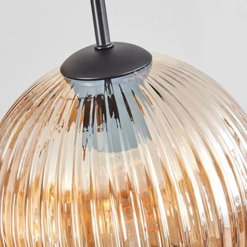 hofstein Koyoto Suspension, Boule lumineuse 35 cm Ambre, 4 lumières