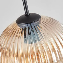 hofstein Koyoto Suspension, Boule lumineuse 35 cm Ambre, Clair, 4 lumières