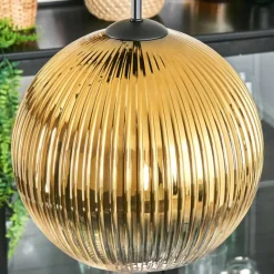 Lampes Dorées-hofstein Koyoto Suspension, Boule lumineuse, Suspension Or, Clair, 4 lumières