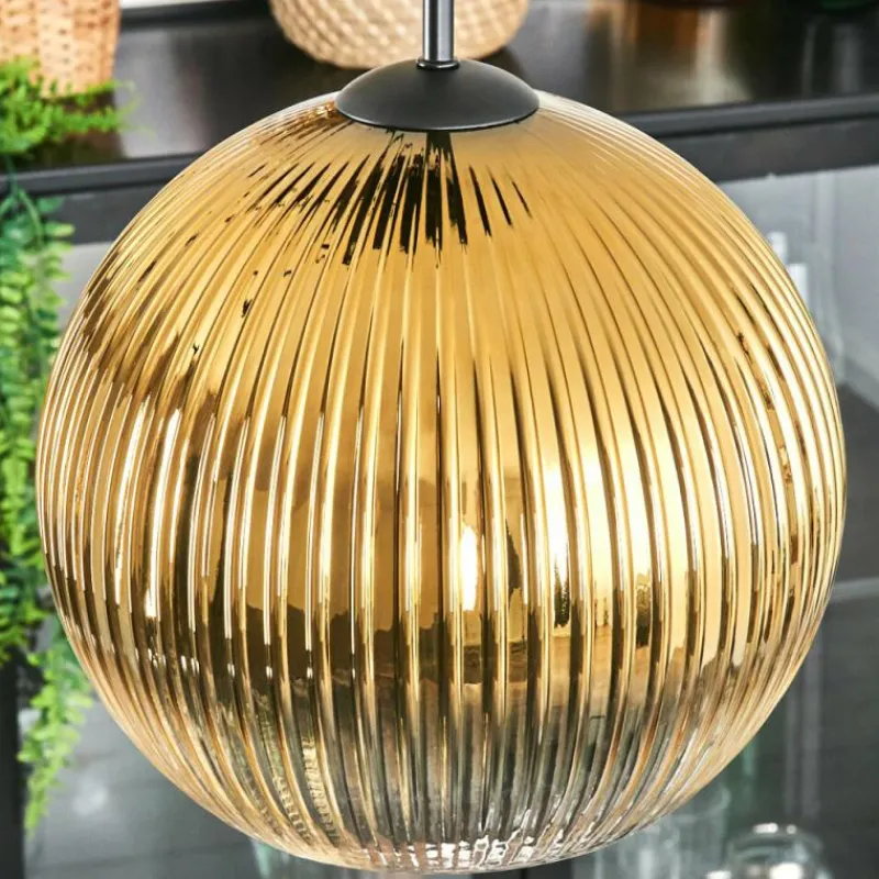 Lampes Dorées-hofstein Koyoto Suspension, Boule lumineuse, Suspension Or, Clair, 4 lumières