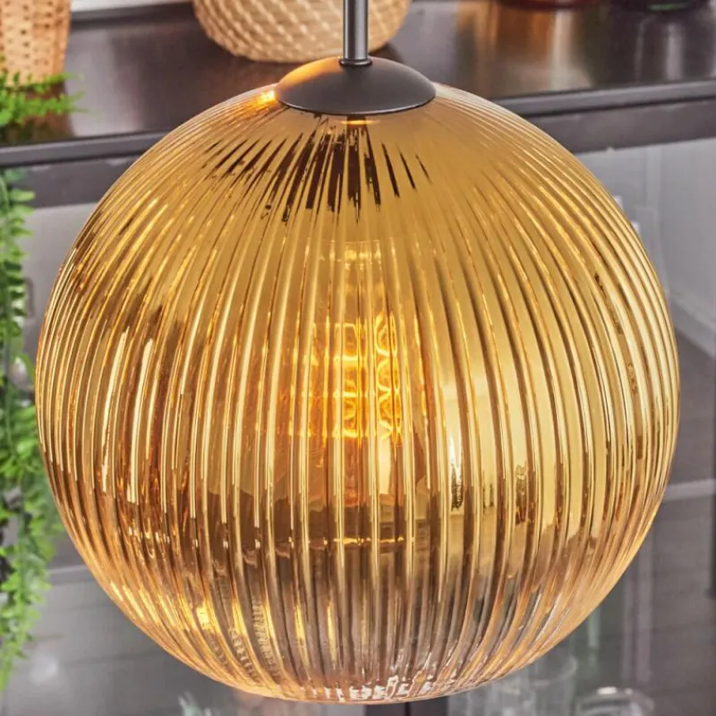 Lampes Dorées-hofstein Koyoto Suspension, Boule lumineuse, Suspension Or, Clair, 4 lumières