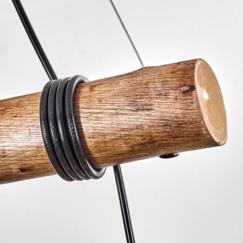 Lampes Dorées-hofstein Koyoto Suspension, Boule lumineuse, Suspension Écru, Noir, 4 lumières