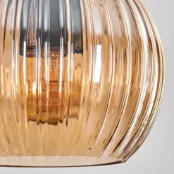 hofstein Koyoto Suspension, Boule lumineuse, Suspension Écru, Noir, 4 lumières