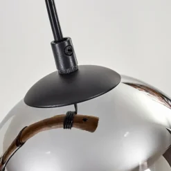 hofstein Koyoto Suspension, Boule lumineuse, Suspension Écru, Noir, 4 lumières