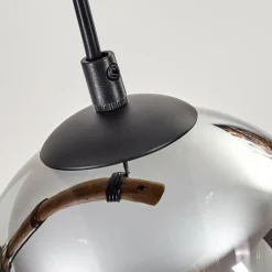 hofstein Koyoto Suspension, Boule lumineuse, Suspension Écru, Noir, 4 lumières