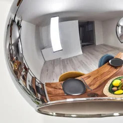 hofstein Koyoto Suspension, Boule lumineuse, Suspension Écru, Noir, 5 lumières