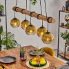 Lampes Dorées-hofstein Koyoto Suspension, Boule lumineuse, Suspension Écru, Noir, 5 lumières
