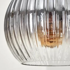 hofstein Koyoto Suspension, Boule lumineuse, Suspension Écru, Noir, 5 lumières