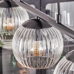 hofstein Koyoto Suspension, Boule lumineuse, Suspension Clair, 3 lumières