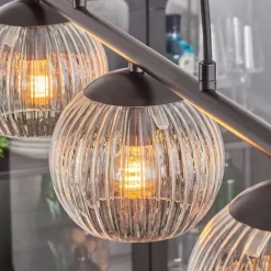 hofstein Koyoto Suspension, Boule lumineuse, Suspension Clair, 3 lumières