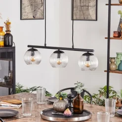 hofstein Koyoto Suspension, Boule lumineuse, Suspension Clair, 3 lumières