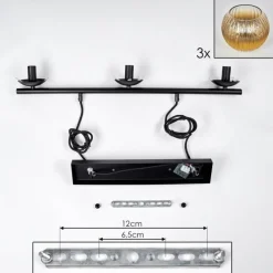 Lampes Dorées-hofstein Koyoto Suspension, Boule lumineuse, Suspension Or, Clair, 3 lumières