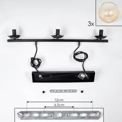 hofstein Koyoto Suspension, Boule lumineuse, Suspension Ambre, Clair, 3 lumières