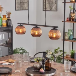 hofstein Koyoto Suspension, Boule lumineuse, Suspension Cuivré, 3 lumières