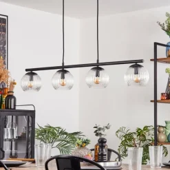 hofstein Koyoto Suspension, Boule lumineuse, Suspension Clair, 4 lumières