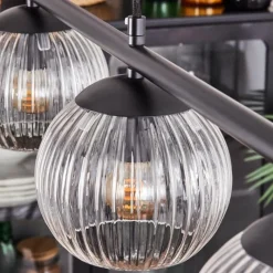 hofstein Koyoto Suspension, Boule lumineuse, Suspension Clair, 4 lumières