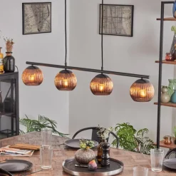 hofstein Koyoto Suspension, Boule lumineuse, Suspension Cuivré, 4 lumières