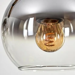 hofstein Koyoto Suspension, Boule lumineuse, Suspension Écru, Noir, 3 lumières