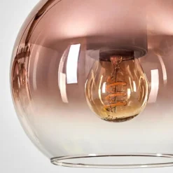 hofstein Koyoto Suspension, Boule lumineuse, Suspension Écru, Noir, 3 lumières