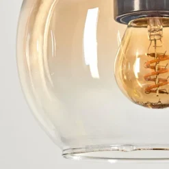 hofstein Koyoto Suspension, Boule lumineuse, Suspension Écru, Noir, 4 lumières