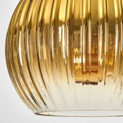 Lampes Dorées-hofstein Koyoto Suspension, Boule lumineuse, Suspension Écru, Noir, 3 lumières