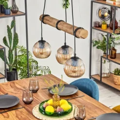 hofstein Koyoto Suspension, Boule lumineuse, Suspension Écru, Noir, 3 lumières