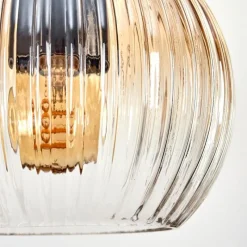 hofstein Koyoto Suspension, Boule lumineuse, Suspension Écru, Noir, 3 lumières