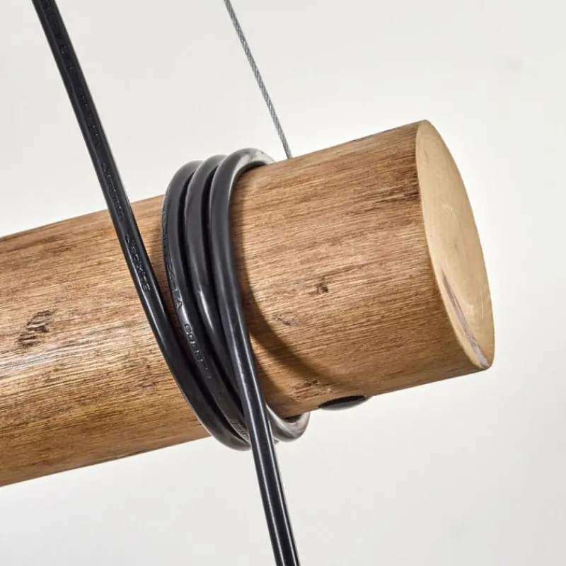 Style Boho-Chic-hofstein Koyoto Suspension, Boule lumineuse, Suspension Écru, Noir, 3 lumières